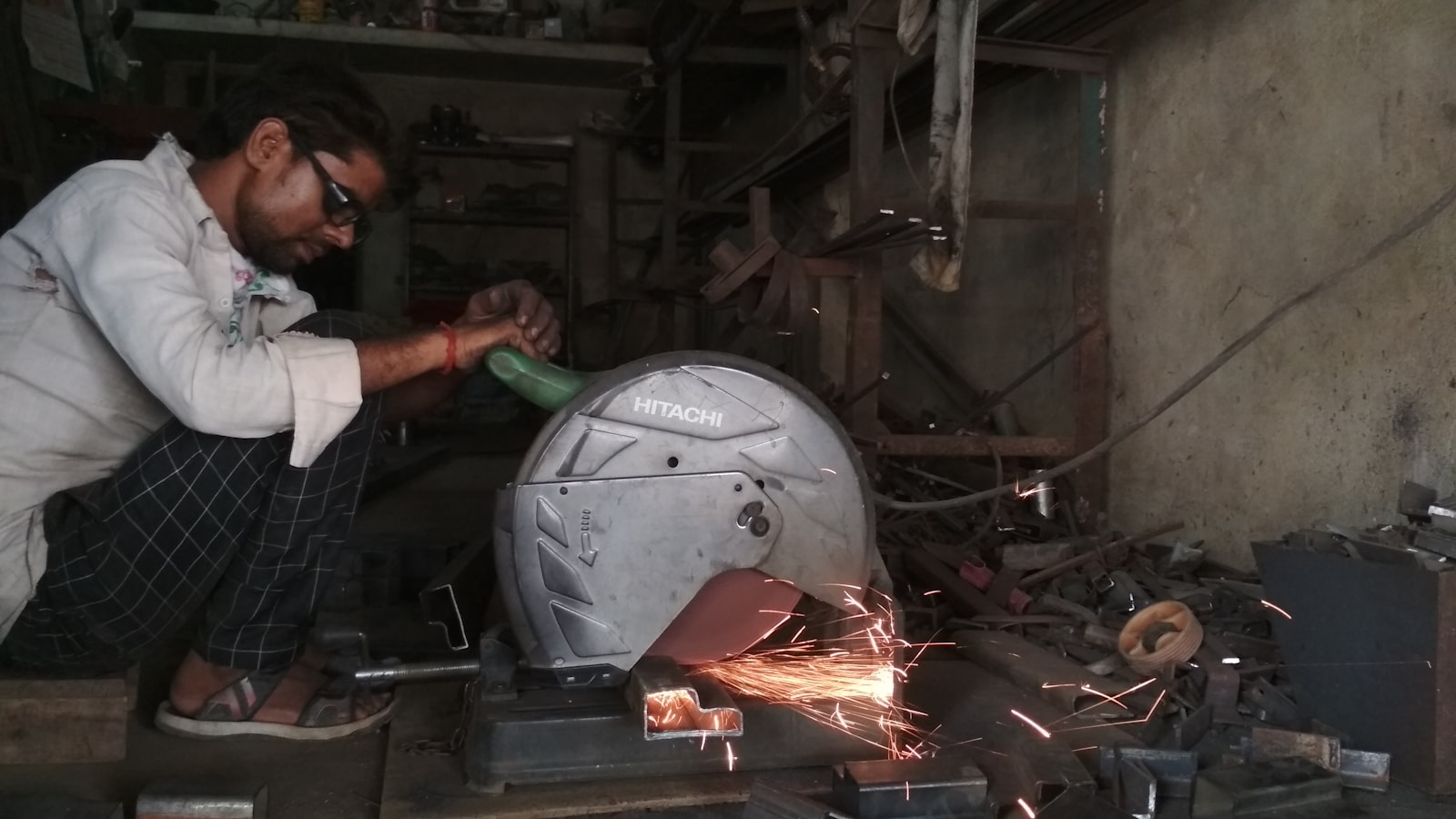 Technician performing heating equipment maintenance with professional tools