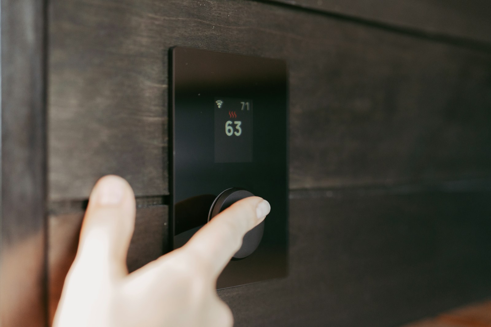 Digital thermostat control panel